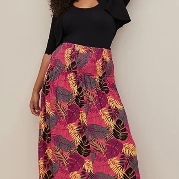 NWT Torrid Midi Gauze Smocked Convertible Dress - Picture 2 of 5